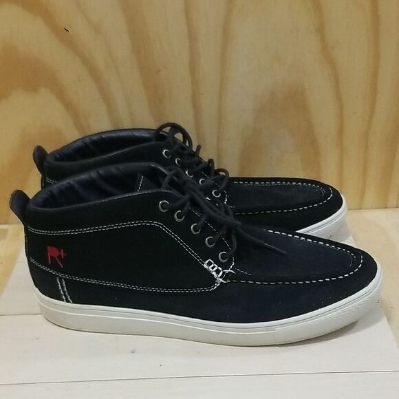 Vintage Rocawear Black and White Suede Chukka Boots Mens size 11 1/2 - Picture 1 of 7